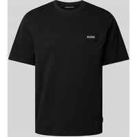 Michael Kors T-Shirt mit Label-Patch in Black, Größe L von Michael Kors