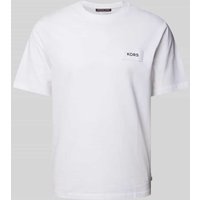 Michael Kors T-Shirt mit Label-Patch in Weiss, Größe L von Michael Kors