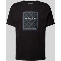 Michael Kors T-Shirt mit Label-Print Modell 'EMPIRE FLAGSHIP' in Black, Größe L von Michael Kors