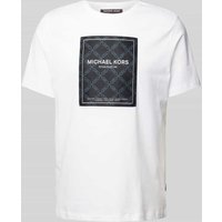 Michael Kors T-Shirt mit Label-Print Modell 'EMPIRE FLAGSHIP' in Weiss, Größe M von Michael Kors