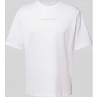 Michael Kors T-Shirt mit Label-Stitching Modell 'VICTORY' in Weiss, Größe M von Michael Kors