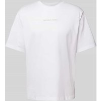 Michael Kors T-Shirt mit Label-Stitching Modell 'VICTORY' in Weiss, Größe XL von Michael Kors