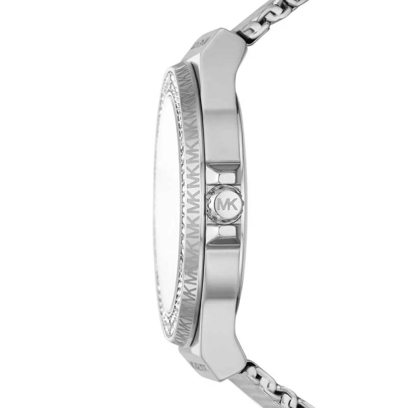 Michael Kors Uhr - Lennox Three-Hand Stainless Steel Mesh Watch - Gr. unisize - in Silber - für Damen von Michael Kors