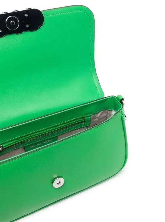 Michael Kors Umhängetaschen - Green Parker Medium  Shoulder Bag In Leather - Gr. unisize - in Grün - für Damen von Michael Kors