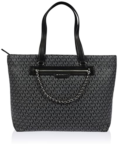 MICHAEL KORS Women Elliot LG TZ Tote Bag, BLK/opticwht von Michael Kors