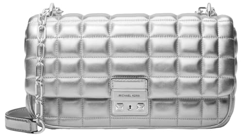 Michael Kors Women Lg Conv Chain Shldr Hand Bag, Silber/Schwarz von Michael Kors
