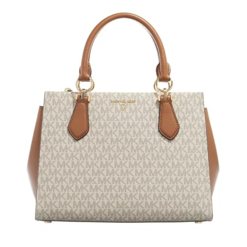 Michael Kors Women MD Satchel Bag, Vanille/Acrn von Michael Kors