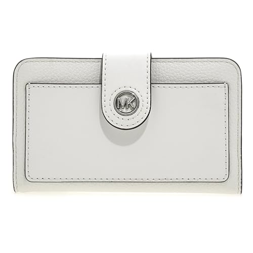 Michael Kors Women MD TAB Pckt Bifold Hand Bag, Optic White von Michael Kors