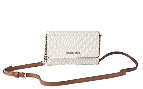 Michael Kors Women's 35F0GTVC8B Jet Set Travel Medium Multifunction Phone Xbody Crossbody Bag Wallet (Vanilla) von Michael Kors