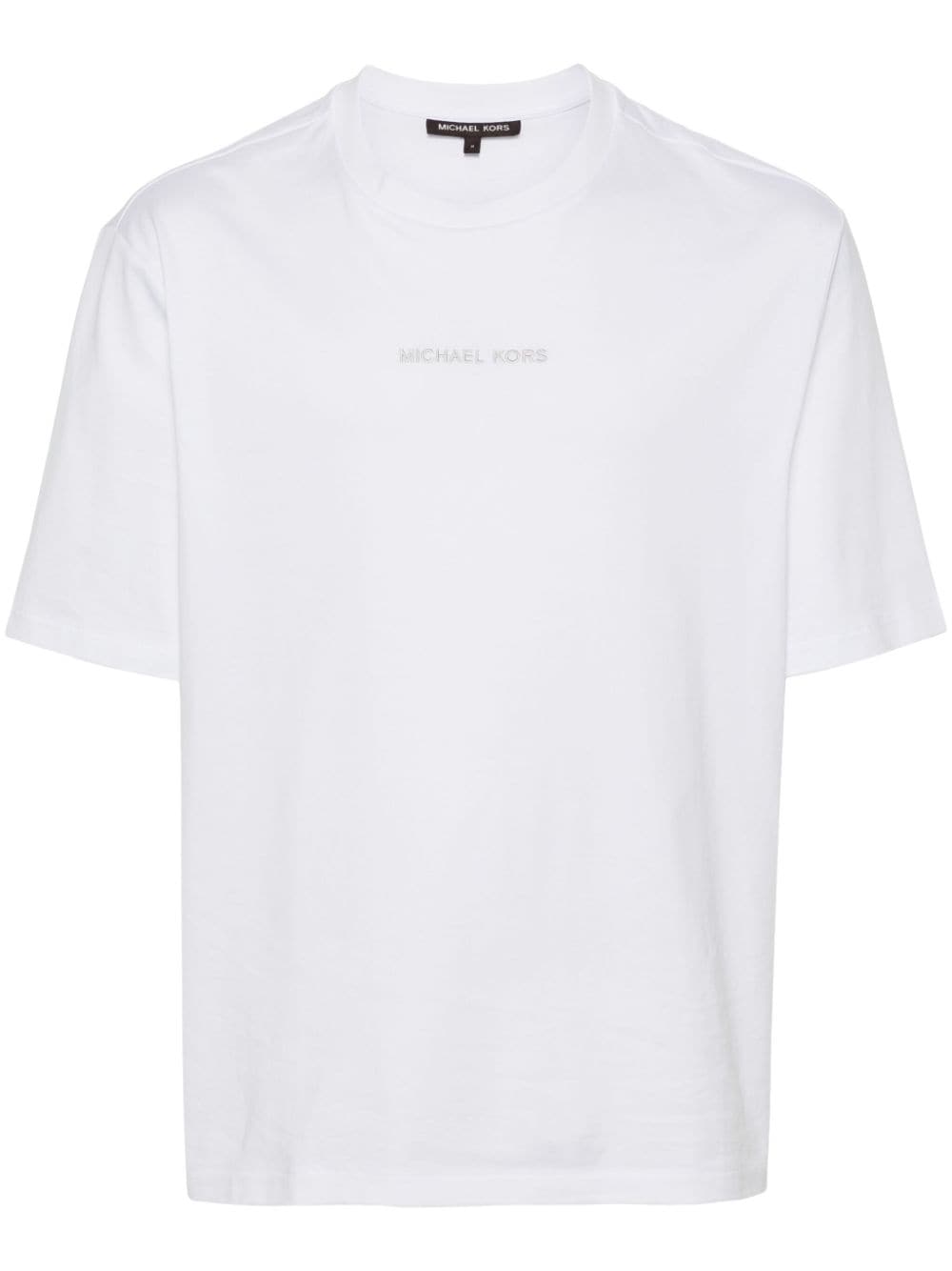 Michael Kors logo-embroidered cotton T-shirt - Weiß von Michael Kors