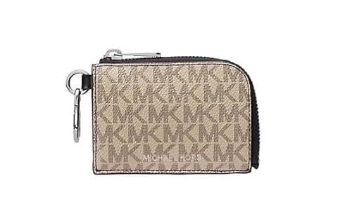 Logo Geldbörse und Schlüsselanhänger Geschenkset, Hanf/Braun von MICHAEL Michael Kors