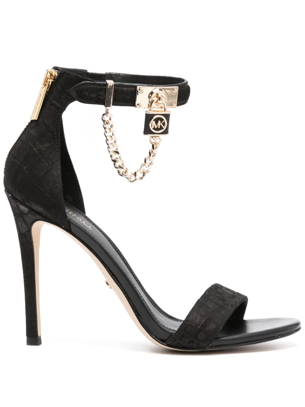 Michael Michael Kors Wildledersandalen mit Kroko-Effekt - Schwarz von Michael Michael Kors