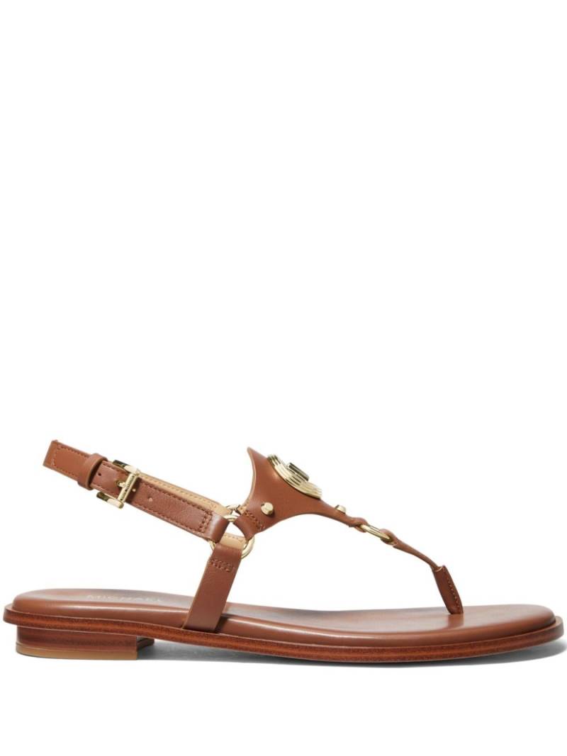 Michael Michael Kors Casey Zehensandalen mit Logo-Schild - Braun von Michael Michael Kors