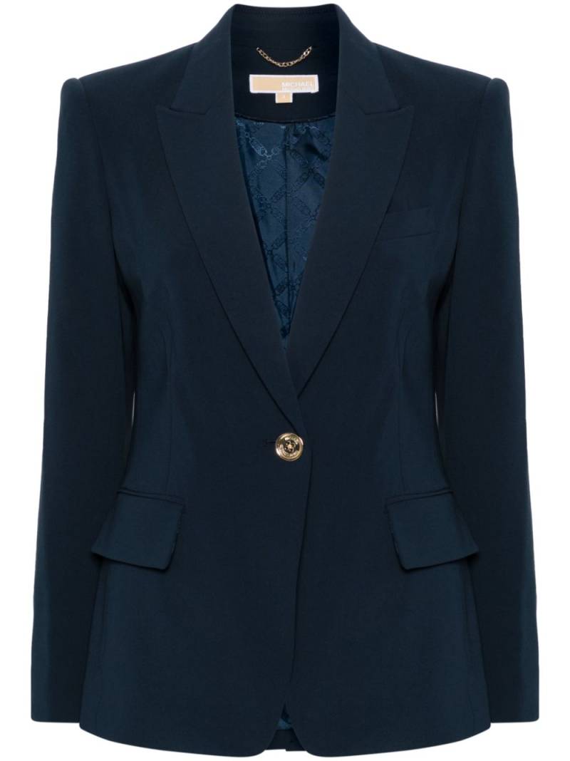 Michael Michael Kors Einreihiger Blazer aus Krepp - Blau von Michael Michael Kors