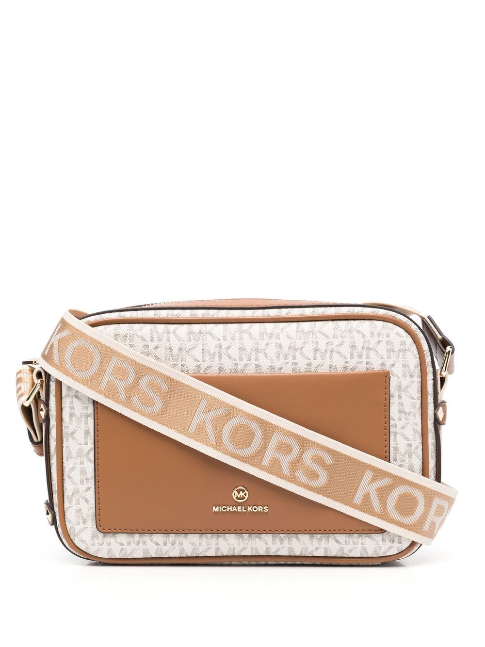 Michael Kors Umhängetasche mit Monogramm-Print - Nude von Michael Kors