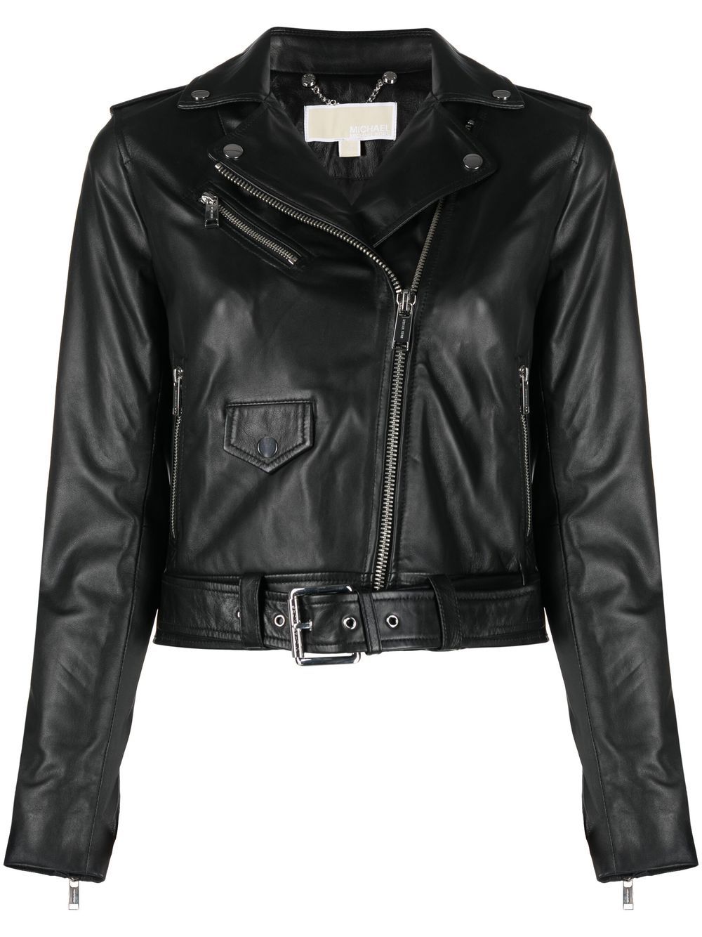 Michael Michael Kors Cropped-Bikerjacke - Schwarz von Michael Michael Kors