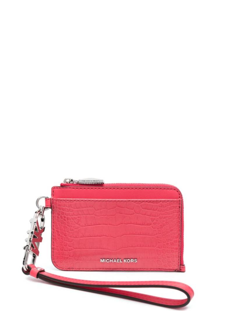 Michael Michael Kors Kartenetui mit Kroko-Effekt - Rosa von Michael Michael Kors