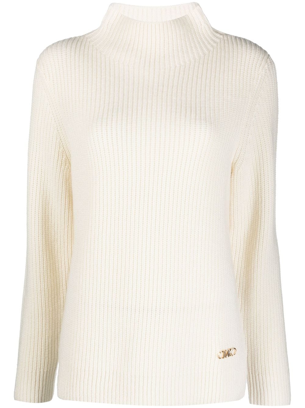 Michael Michael Kors Gerippter Pullover mit Stehkragen - Nude von Michael Michael Kors