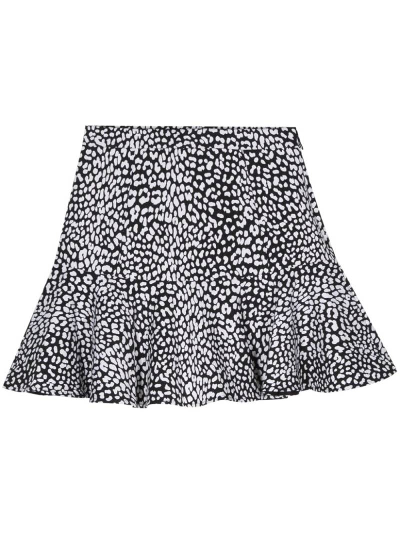 Michael Michael Kors Krepp-Minirock mit Leoparden-Print - Schwarz von Michael Michael Kors