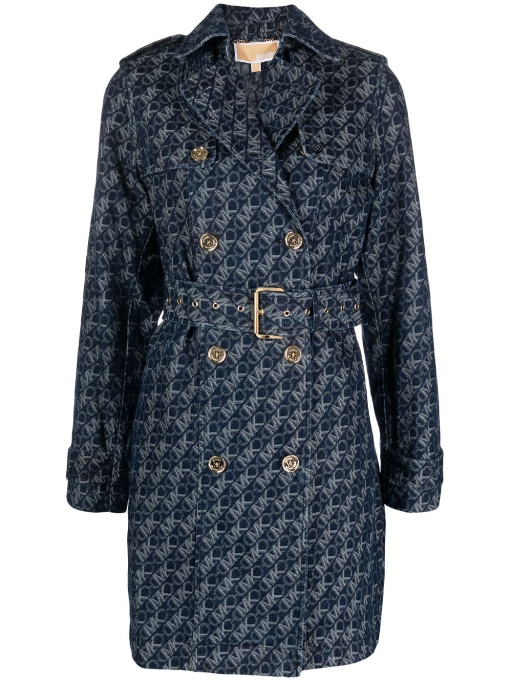 Michael Michael Kors Trenchcoat aus Logo-Jacquard - Blau von Michael Michael Kors