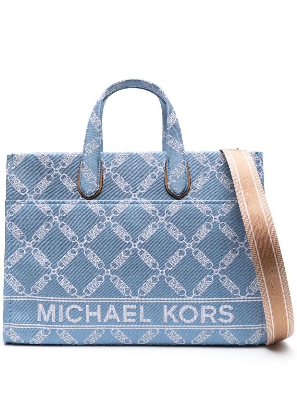 Michael Michael Kors Shopper aus Monogramm-Jacquard - Blau von Michael Michael Kors