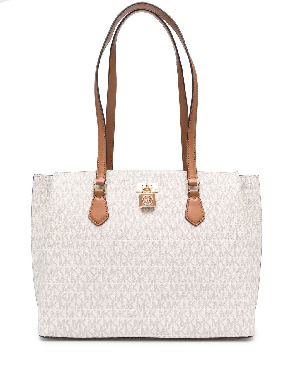 Michael Michael Kors Handtasche mit Monogrammmuster - Nude von Michael Michael Kors