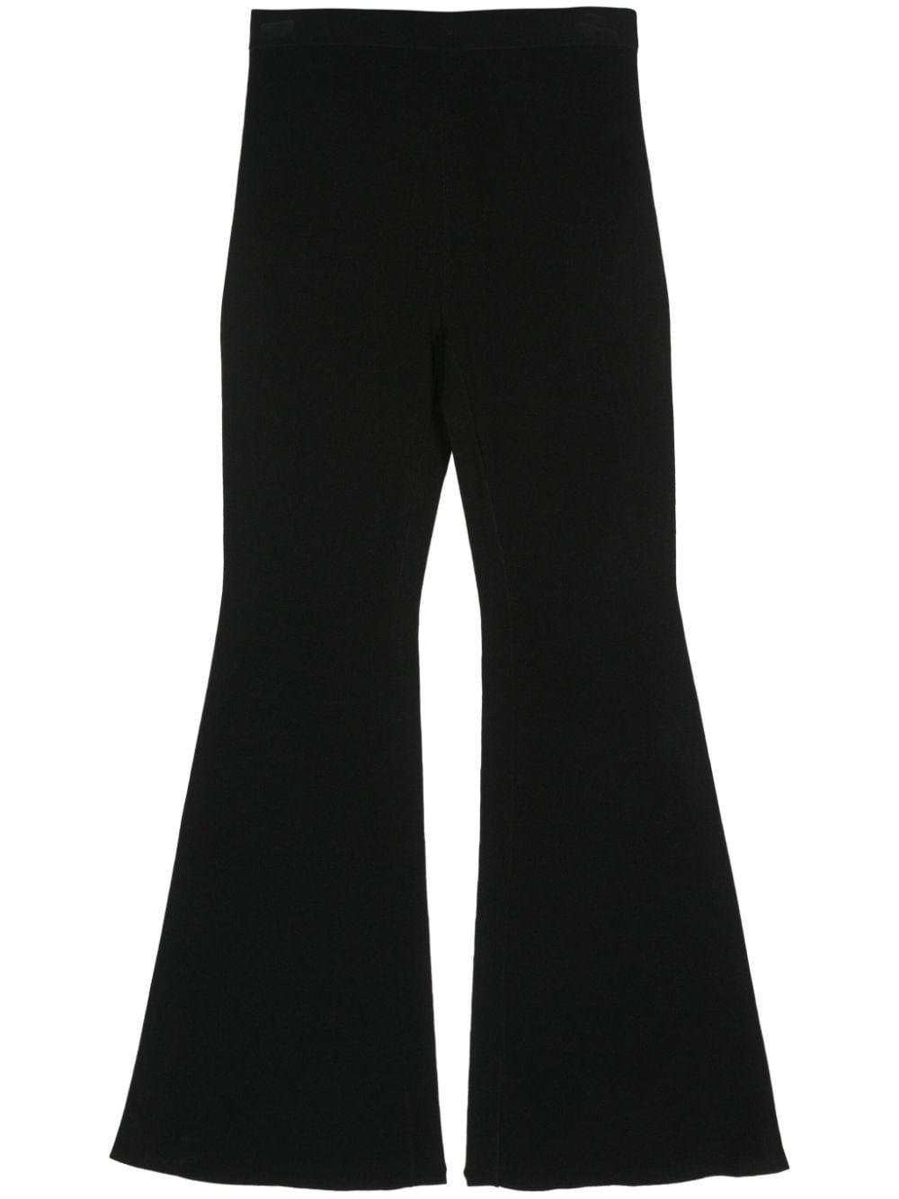 Michael Michael Kors ribbed-knit flared trousers - Schwarz von Michael Michael Kors