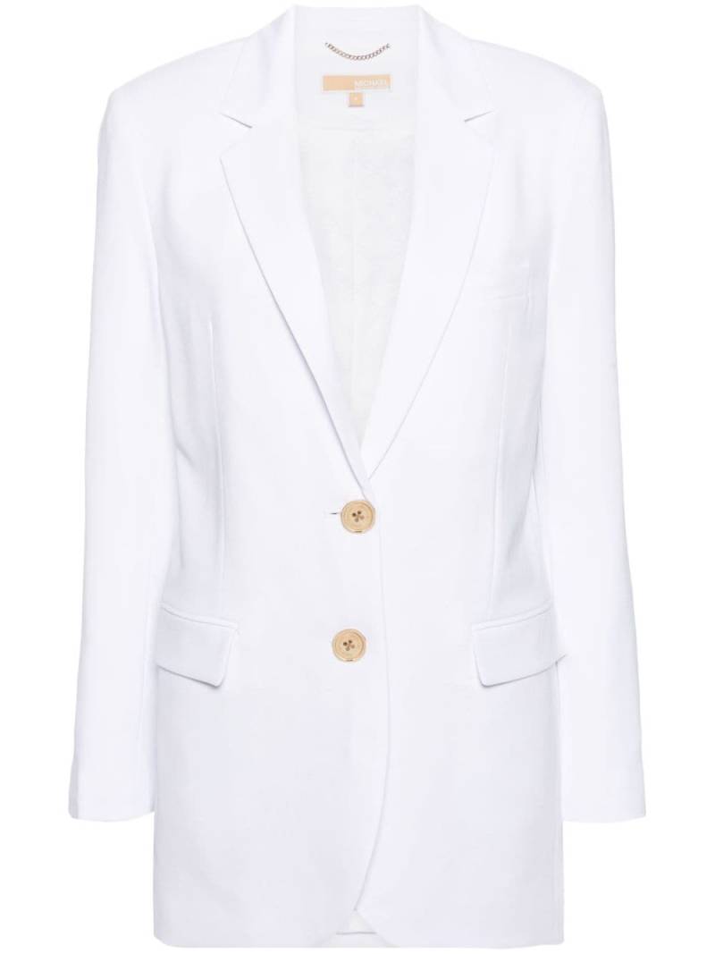 Michael Michael Kors Einreihiger Krepp-Blazer - Weiß von Michael Michael Kors