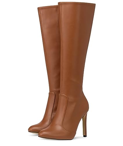 Michael Soul Donna - Klassische Stiletto Stiefel in braun matt Schuhgröße EUR 45 von Michael Soul