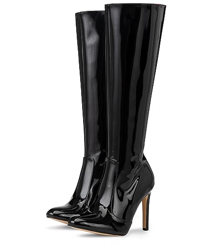 Michael Soul Donna - Klassische Stiletto Stiefel in schwarz lack Schuhgröße EUR 37 von Michael Soul
