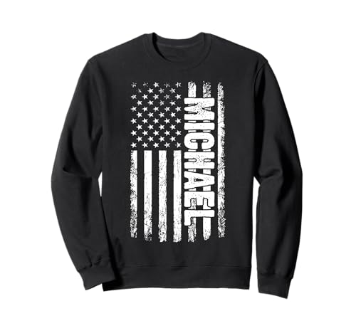 Michael persönlicher Name American Flag Retro Männer Frauen Sweatshirt Michael persönlicher Name American Flag Retro Männer Frauen Sweatshirt von Michael Specialized First Boy Männer nennen Tee