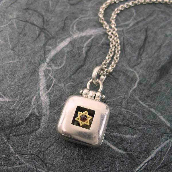 Silber Davidstern 1 Bild Quadrat Medaillon Silber Davidstern 1 Bild Quadrat Medaillon von MichaelBromberg