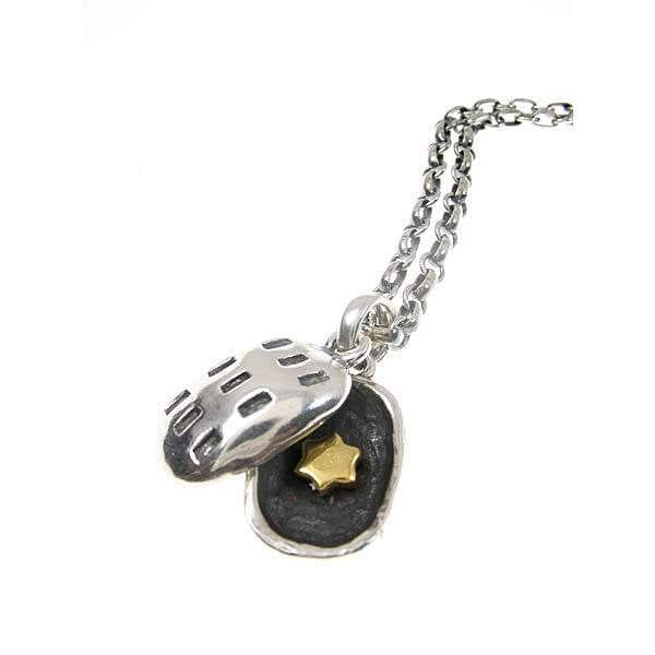 Sterling Silber Zweifarbige Hidden Star Of David Kette von MichaelBromberg