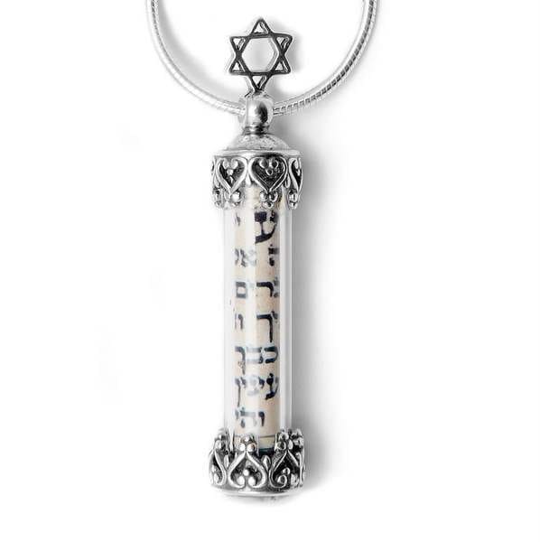 sterling Silber Mezuzah Halskette von MichaelBromberg