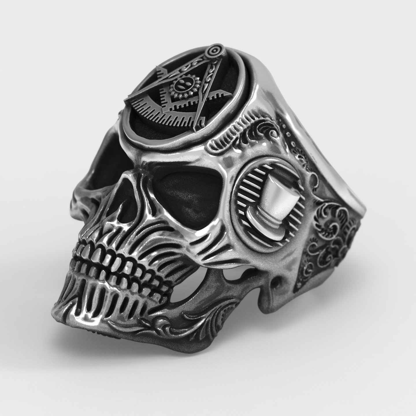 Vergangene Meister Freimaurer Schädel Ring Vergangene Meister Freimaurer Schädel Ring von MichaelMJDesigns