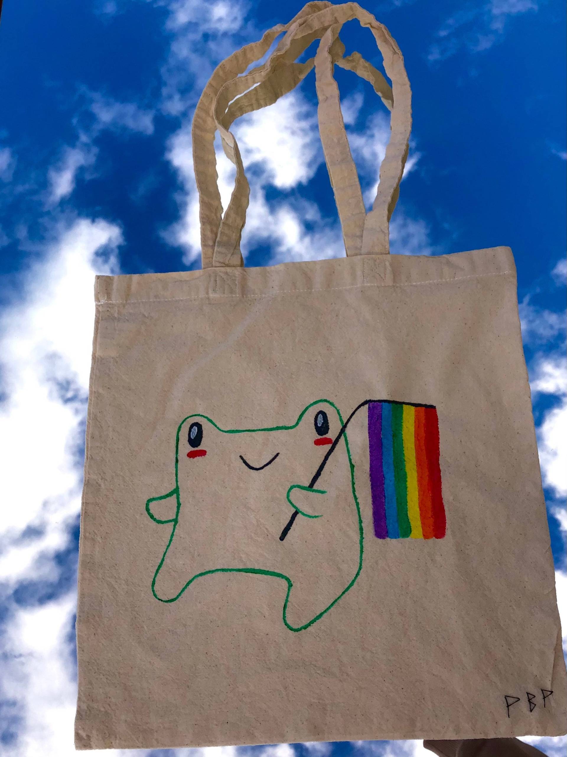 Handbemalte Stofftasche, Lgbtq Pride Flag, Variationen, Regenbogenflagge, Bunte Tasche, Wieder Verwendbar, Baumwolle Handbemalte Stofftasche, Lgbtq Pride Flag, Variationen, Regenbogenflagge, Bunte Tasche, Wieder Verwendbar, Baumwolle von MichaelasArtPrints