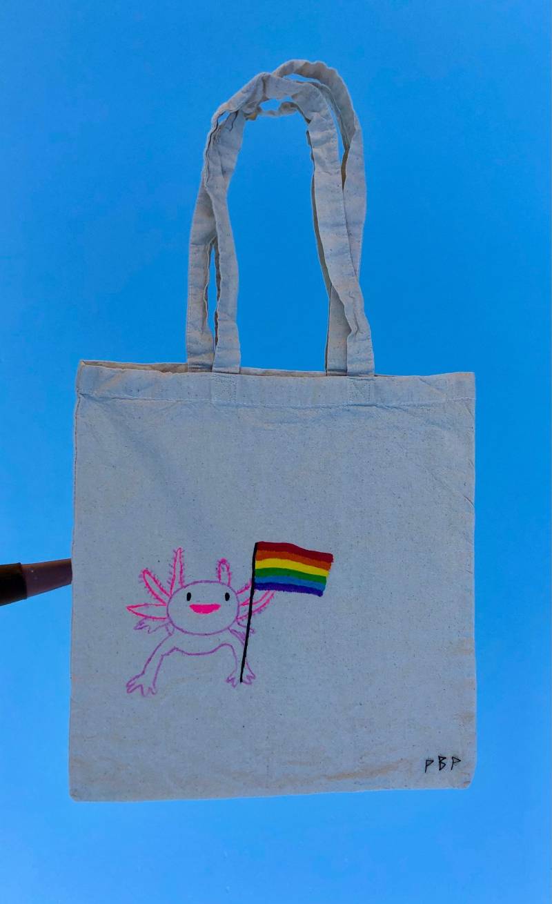 Stofftasche Jutebeutel Axolotl Lgbtq Süß Tiere Geschenk Strandtasche Tragetasche Regenbogenflagge Stofftasche Jutebeutel Axolotl Lgbtq Süß Tiere Geschenk Strandtasche Tragetasche Regenbogenflagge von MichaelasArtPrints