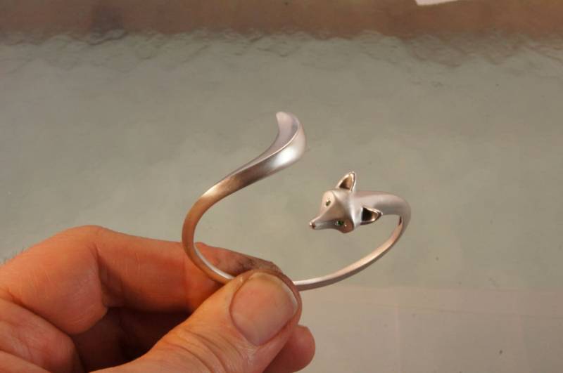 Fuchs Armband, Diamant Augen Sterling Silber. Wählen Sie Ihre Farbe Fuchs Armband, Diamant Augen Sterling Silber. Wählen Sie Ihre Farbe von Michaeltatom