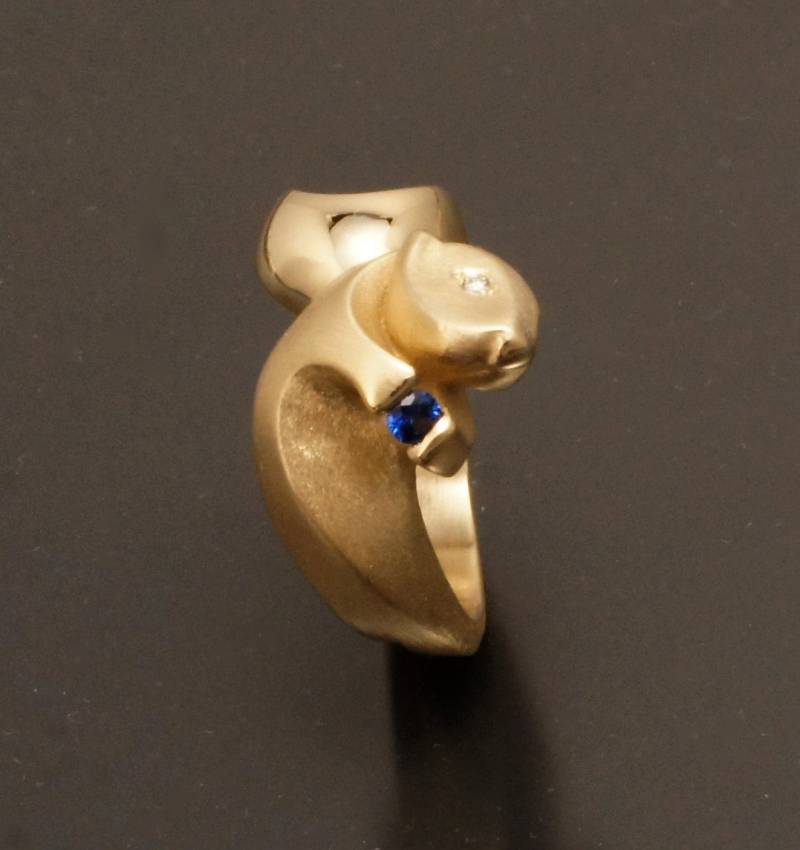 Seeotter Und Mittagessen in Bronze von Michaeltatom