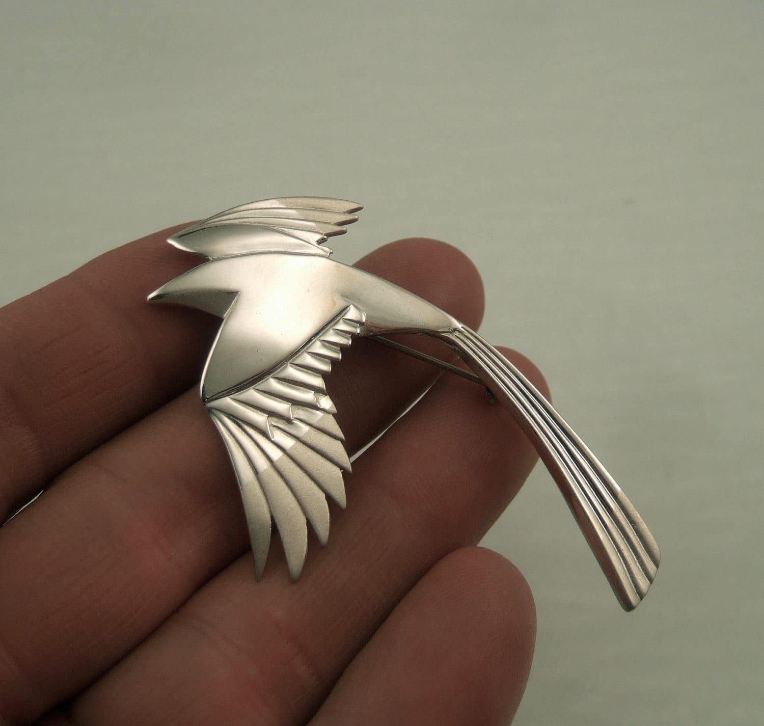 sterling Silber Elster Anstecknadel von Michaeltatom
