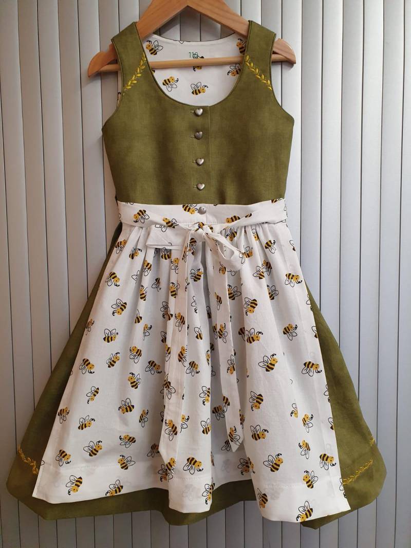 Kinderdirndl Bienen Größe 104 von MichasHobby