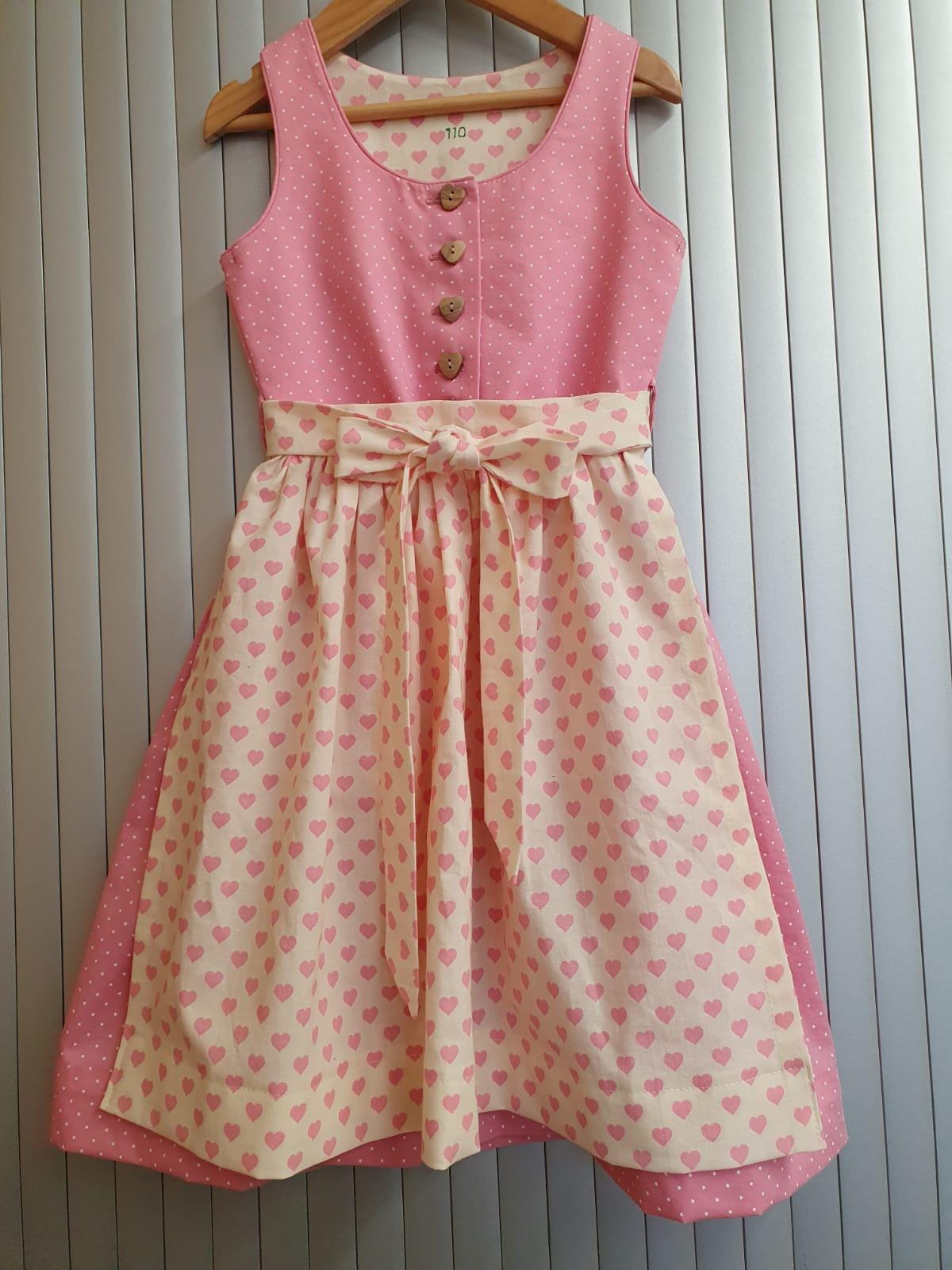 Kinderdirndl Größe 110 Rosa von MichasHobby
