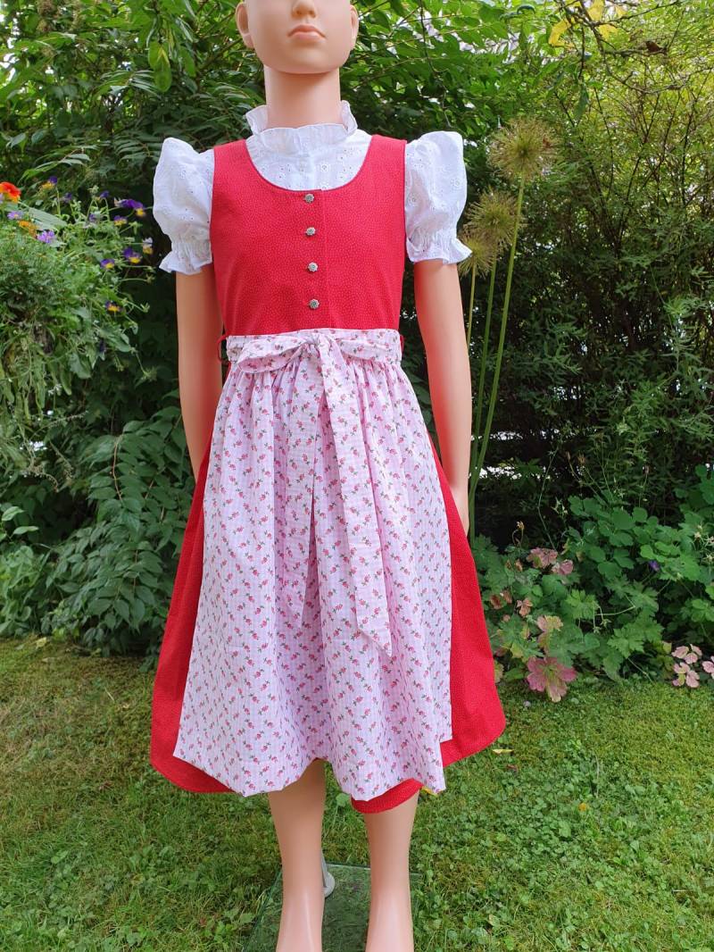 Kinderdirndl Rot Größe 122 von MichasHobby
