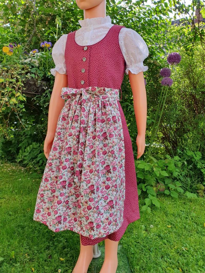 Kinderdirndl Rot Größe 128 von MichasHobby