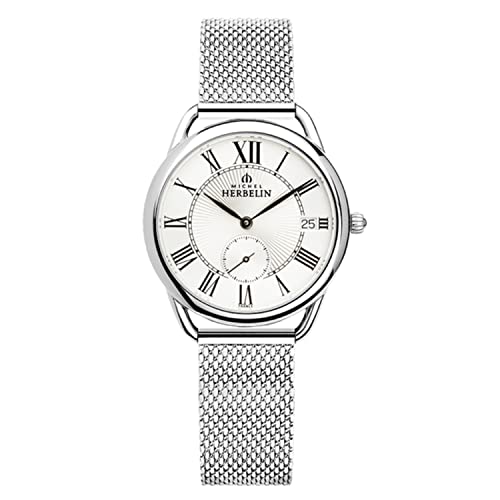 Michel Herbelin Damen Analog Quarz Uhr mit Edelstahl Armband 18397/08B von Michel Herbelin