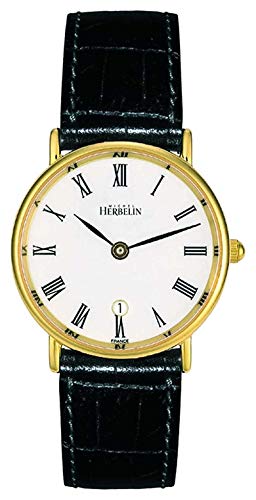 Michel Herbelin Unisex Erwachsene Analog Uhr mit Leder Armband 16845/P01 von Michel Herbelin