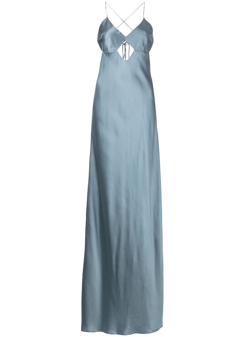 Michelle Mason Abendkleid aus Seide mit Cut-Out - Blau von Michelle Mason