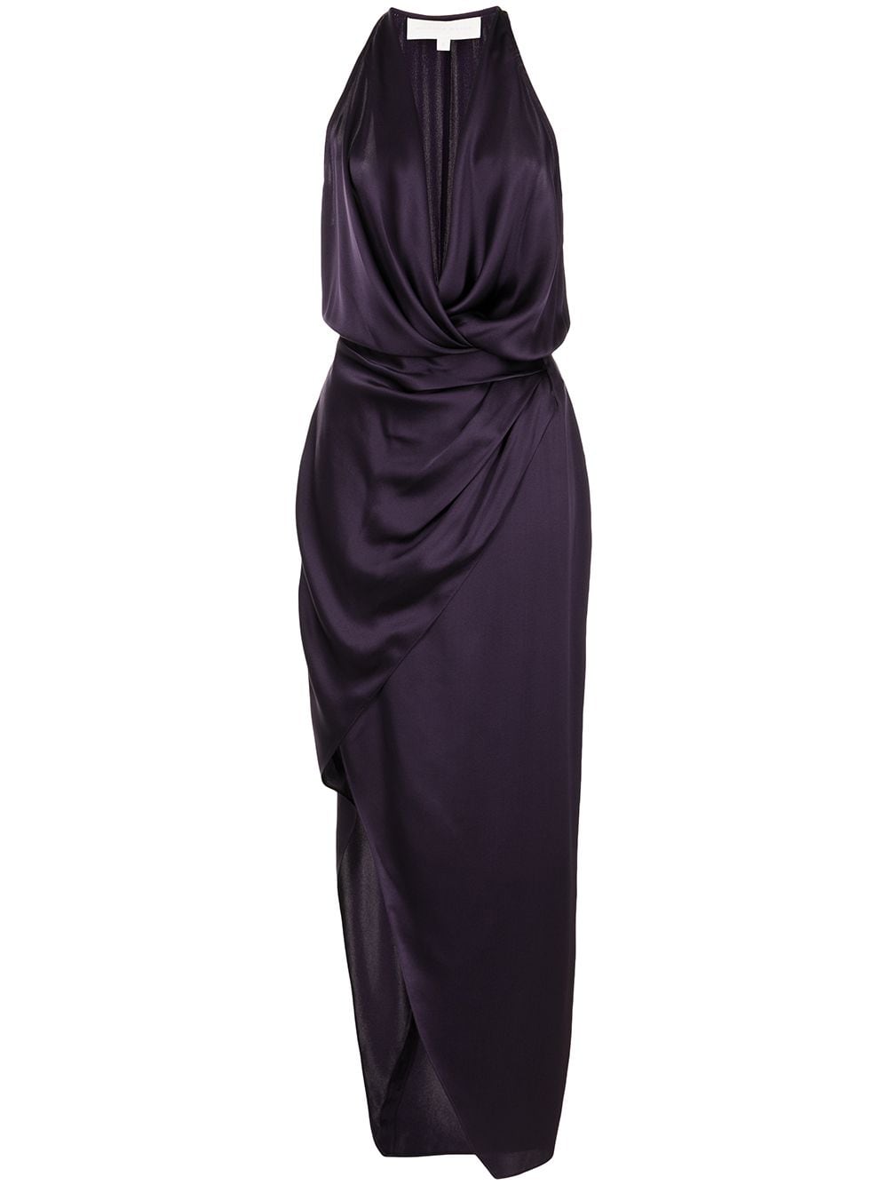 Michelle Mason Asymmetrisches Neckholder-Seidenkleid - Violett von Michelle Mason