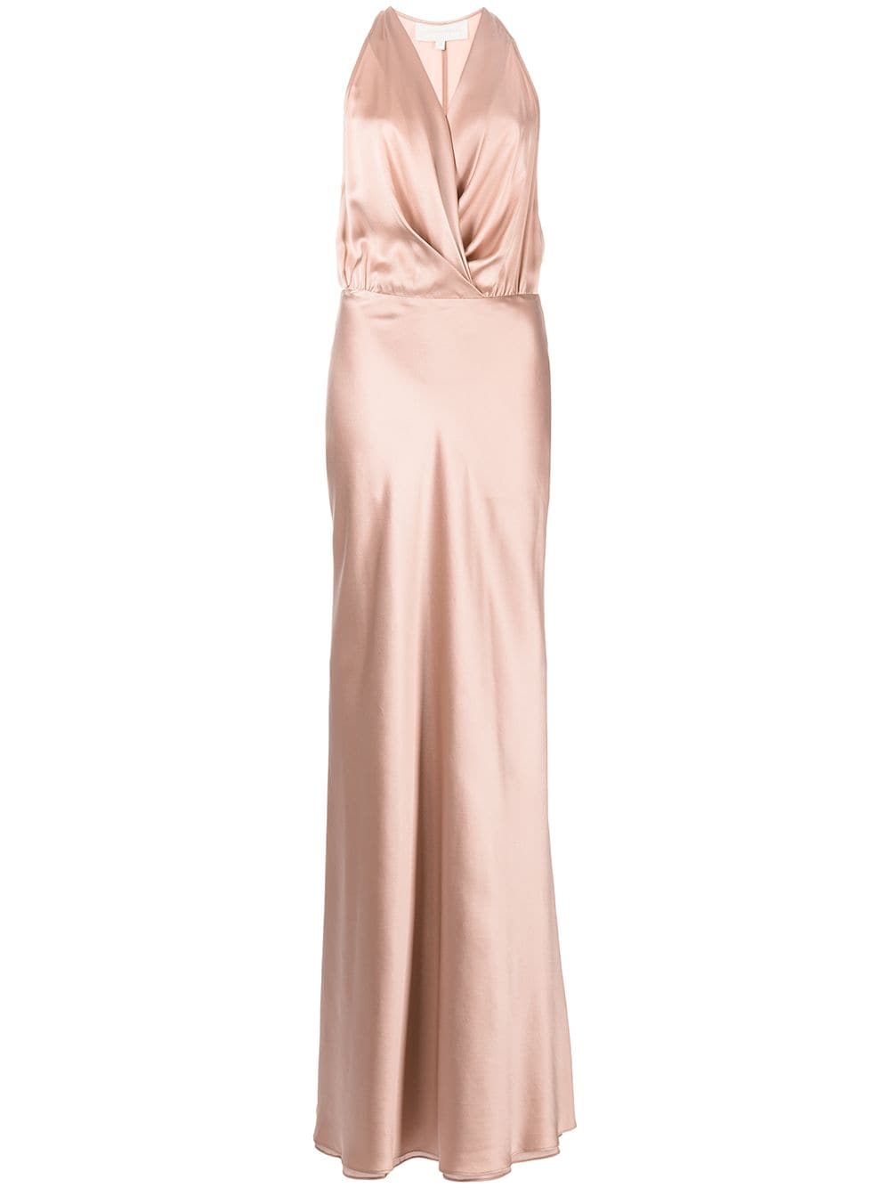 Michelle Mason Drapiertes Neckholder-Kleid - Rosa von Michelle Mason