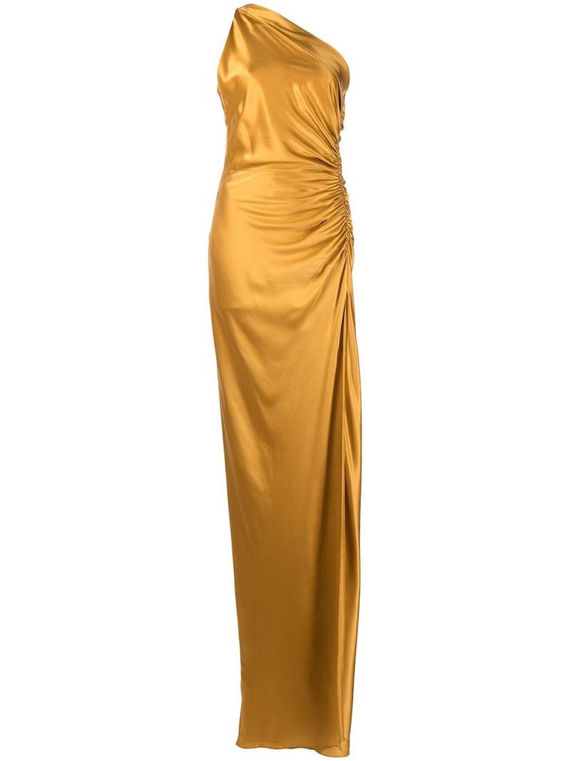 Michelle Mason Gerafftes Abendkleid - Gold von Michelle Mason